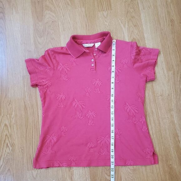 Tommy Bahama Girls Palm Short Sleeve Polo - size Medium (8/10) - Picture 7 of 10